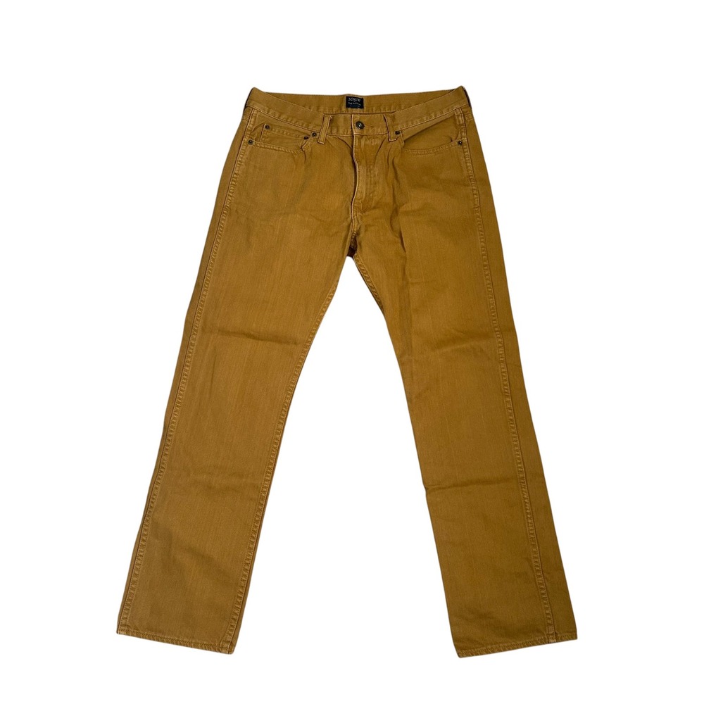 J.Crew The Sutton Straight Fit Pants Mens 33x32 Caramel Brown Chino Trousers